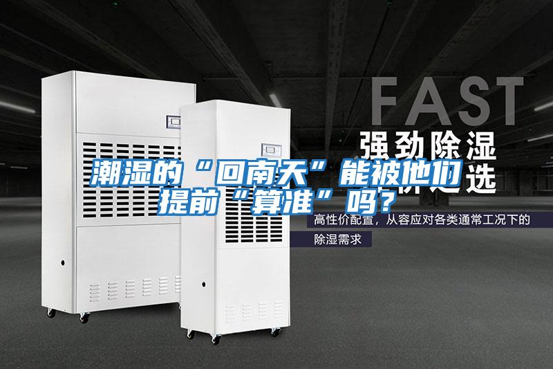 潮濕的“回南天”能被他們提前“算準”嗎？