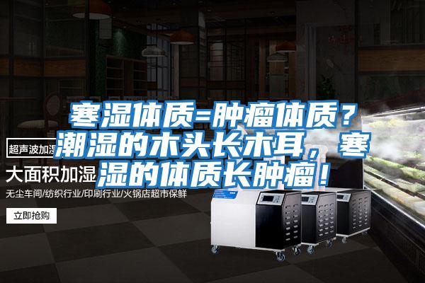 寒濕體質=腫瘤體質？潮濕的木頭長木耳，寒濕的體質長腫瘤！