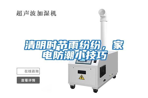 清明時節雨紛紛，家電防潮小技巧