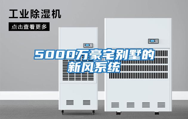 5000萬豪宅別墅的新風系統