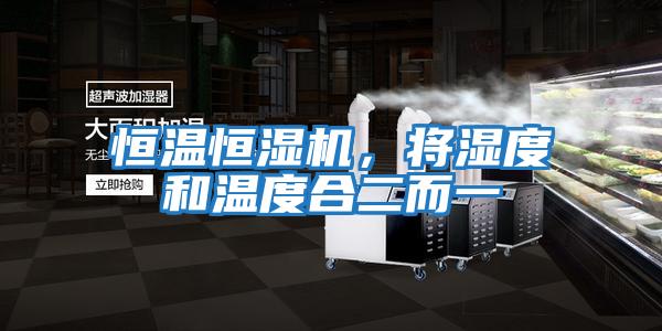 恒溫恒濕機，將濕度和溫度合二而一