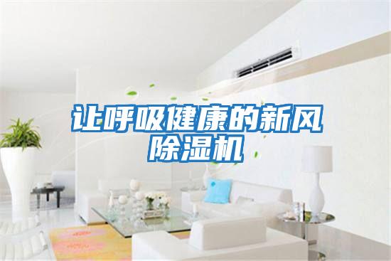 讓呼吸健康的新風(fēng)除濕機