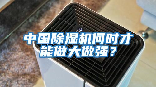 中國除濕機何時才能做大做強？