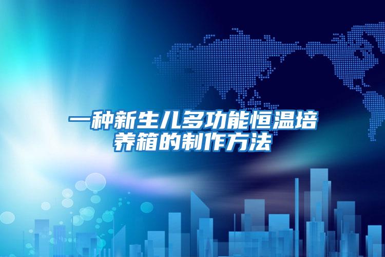 一種新生兒多功能恒溫培養箱的制作方法
