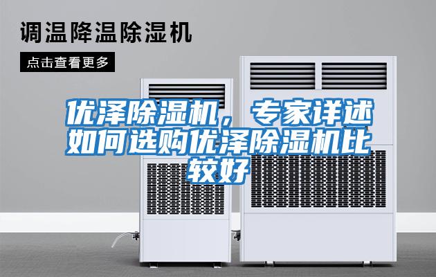 優(yōu)澤除濕機，專家詳述如何選購優(yōu)澤除濕機比較好