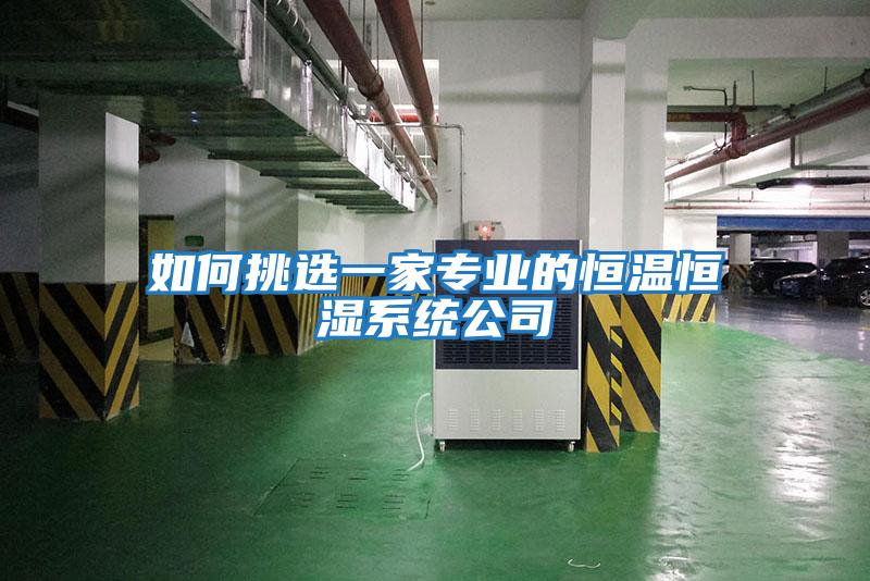 如何挑選一家專業的恒溫恒濕系統公司
