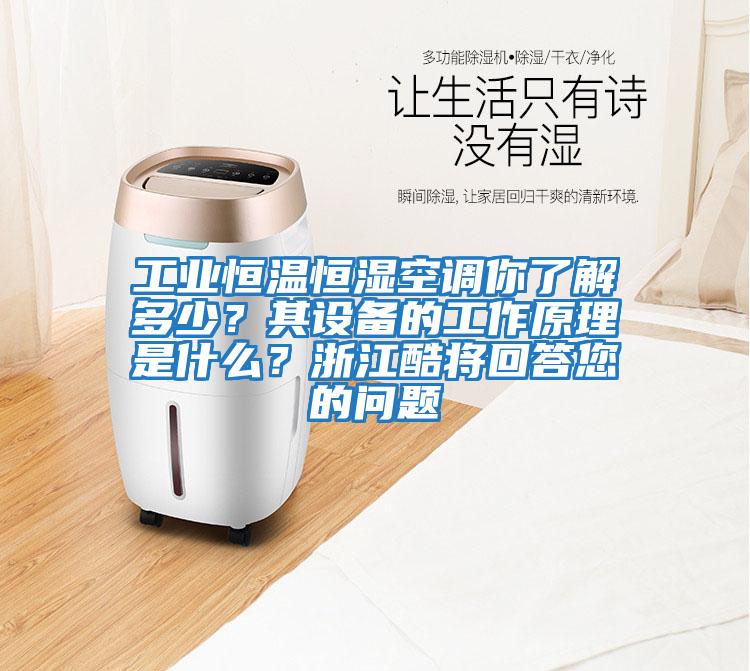 工業恒溫恒濕空調你了解多少？其設備的工作原理是什么？浙江酷將回答您的問題