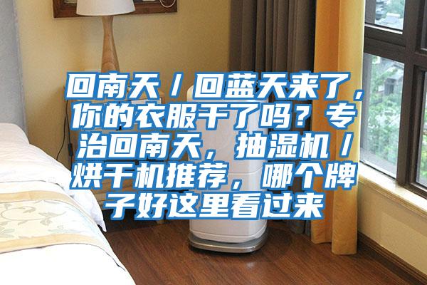 回南天／回藍天來了，你的衣服干了嗎？專治回南天，抽濕機／烘干機推薦，哪個牌子好這里看過來