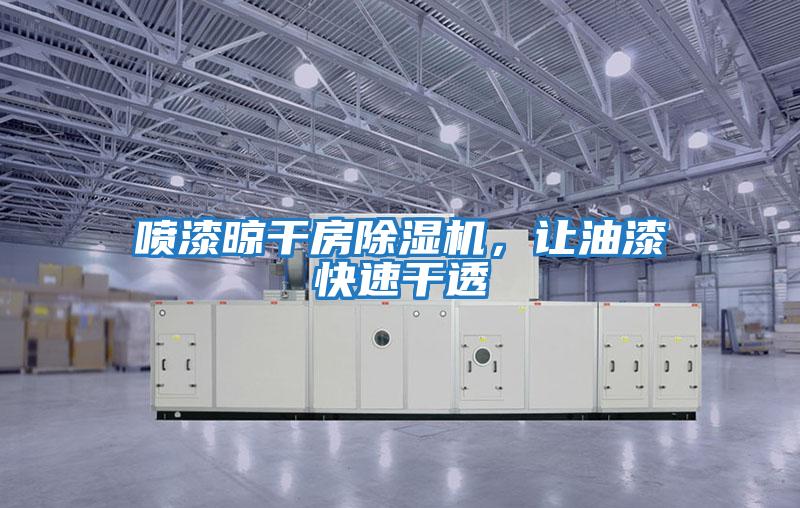 噴漆晾干房除濕機，讓油漆快速干透