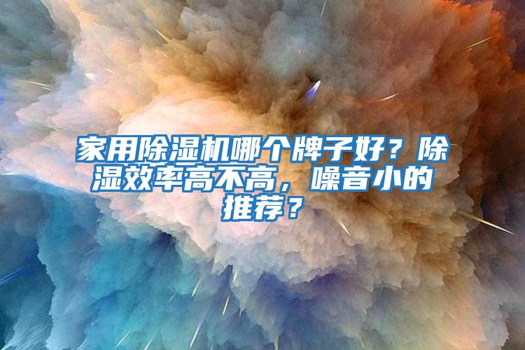家用除濕機哪個牌子好？除濕效率高不高，噪音小的推薦？