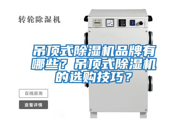 吊頂式除濕機品牌有哪些？吊頂式除濕機的選購技巧？