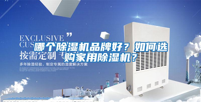 哪個除濕機品牌好？如何選購家用除濕機？
