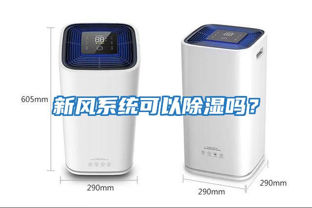 新風系統可以除濕嗎？