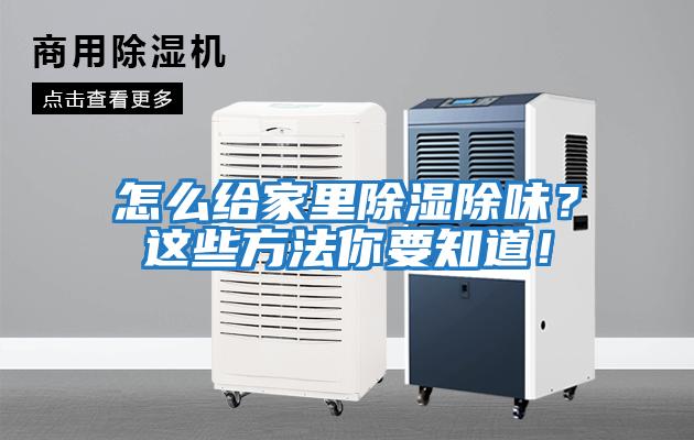 怎么給家里除濕除味？這些方法你要知道！