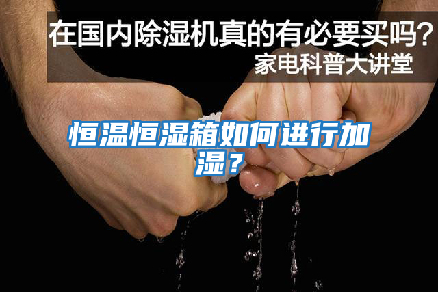 恒溫恒濕箱如何進行加濕？