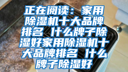 正在閱讀：家用除濕機十大品牌排名 什么牌子除濕好家用除濕機十大品牌排名 什么牌子除濕好