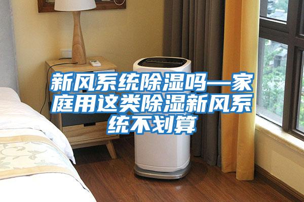 新風系統除濕嗎—家庭用這類除濕新風系統不劃算