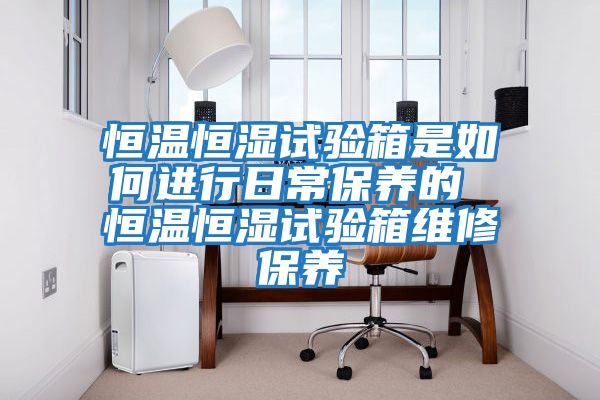 恒溫恒濕試驗箱是如何進行日常保養的 恒溫恒濕試驗箱維修保養