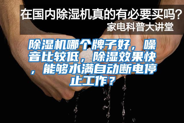 除濕機哪個牌子好，噪音比較低，除濕效果快，能夠水滿自動斷電停止工作？