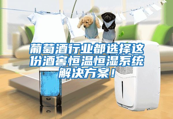 葡萄酒行業都選擇這份酒窖恒溫恒濕系統解決方案！